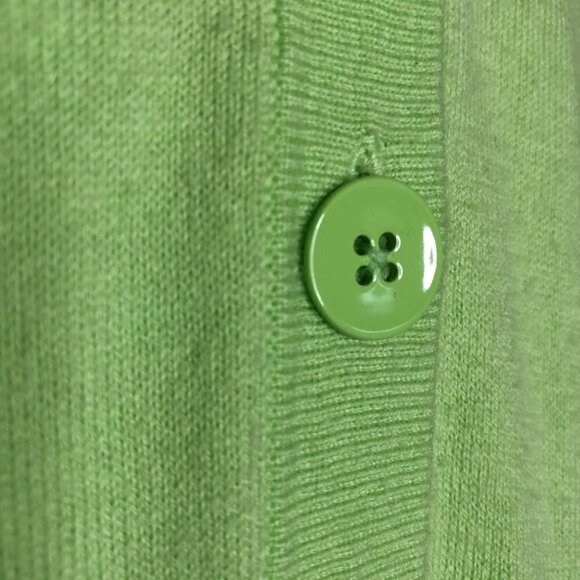 Old Navy Bright Lime Green Long Pocket Button Down Cardigan Cozy Sweater SIZE M - Picture 9 of 13